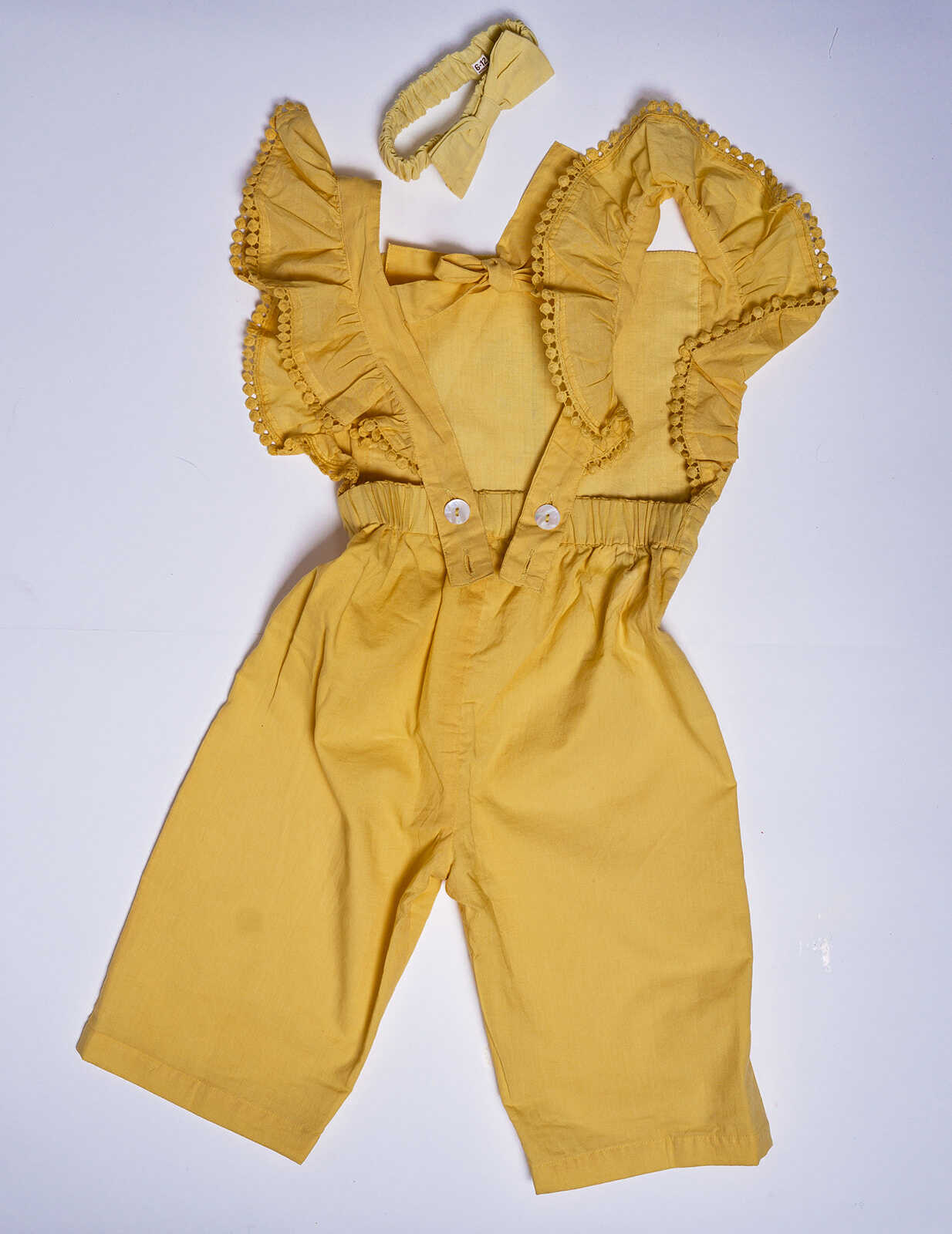 Organic Cotton Phoenix Jumpsuit - Mustard - Image 3