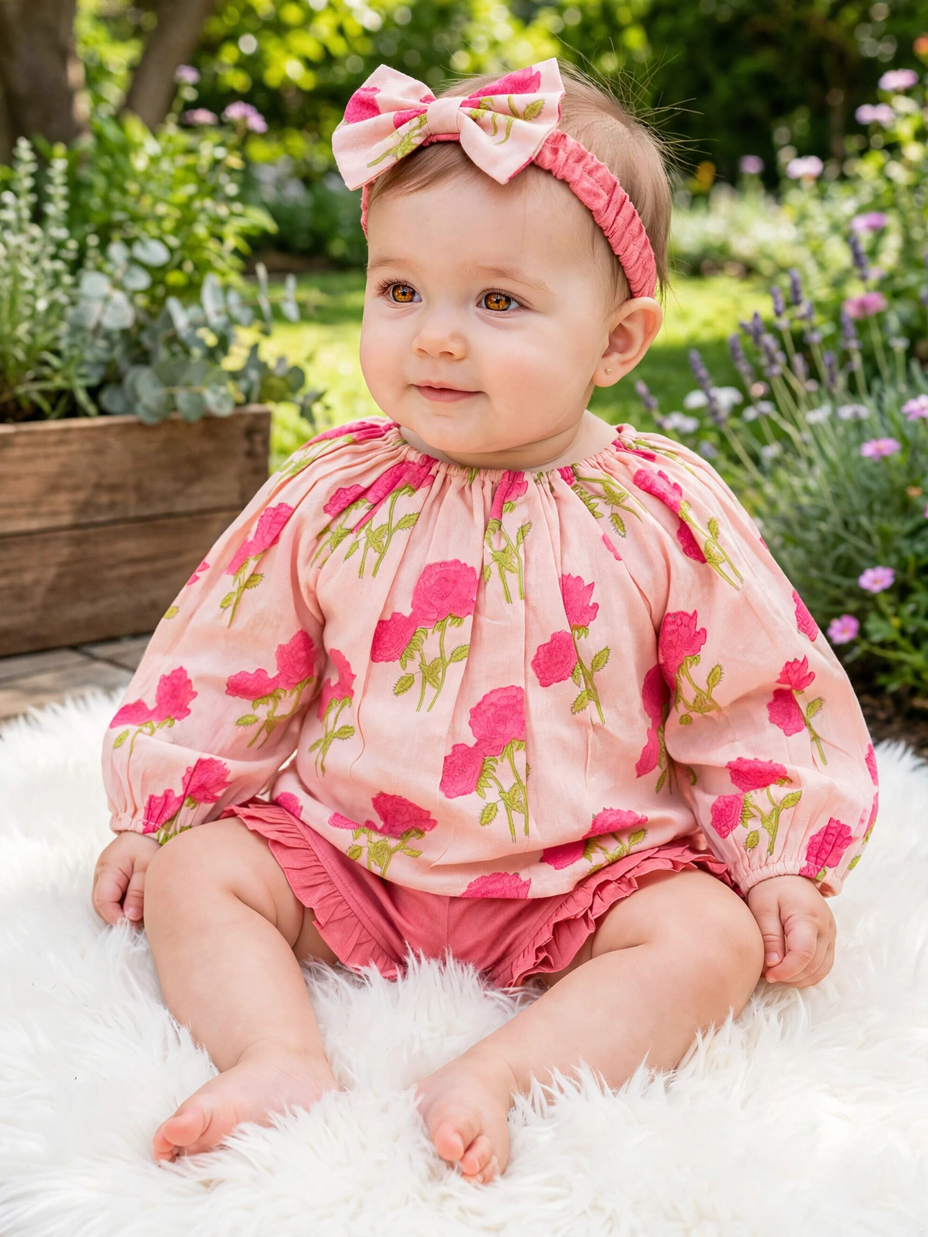 Organic Cotton Grace Co-ord Set- Wild Rose - Image 6