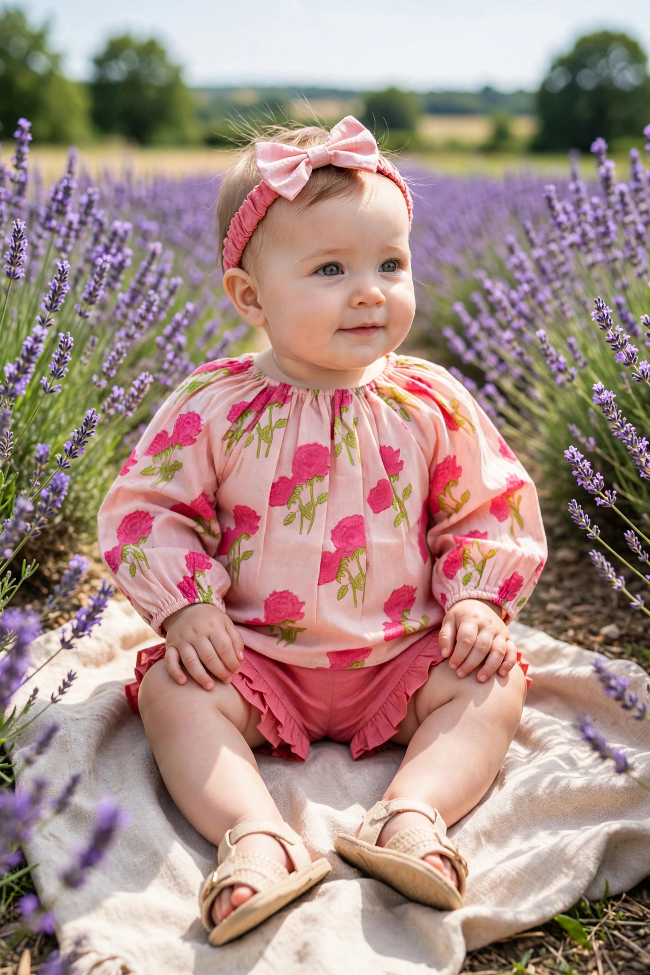 Organic Cotton Grace Co-ord Set- Wild Rose