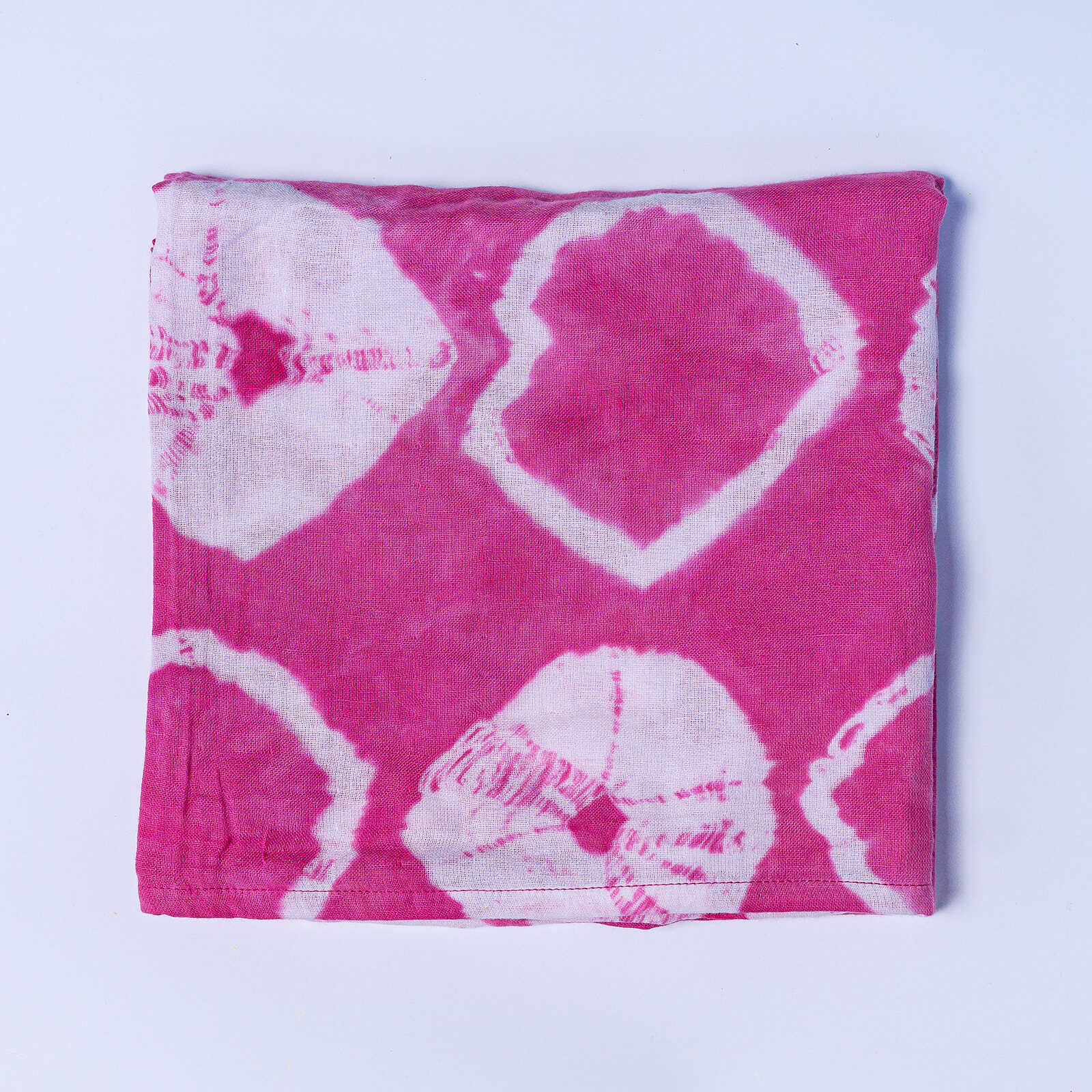 Organic Cotton Muslin Shibori Swaddle - Pink - Image 2